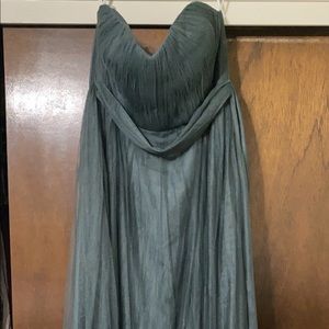 Revelry bridesmaid’s dress color eucalyptus never worn. Size 24 long a slit